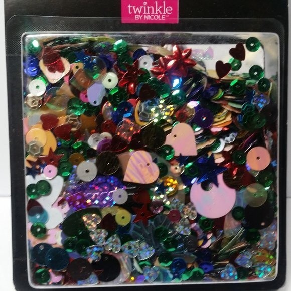 Sequins Hearts Stars Circle Shells - Picture 1 of 8